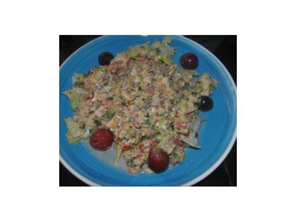 Salada de queijo fresco e iogurte