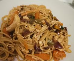 Massa de legumes e frango