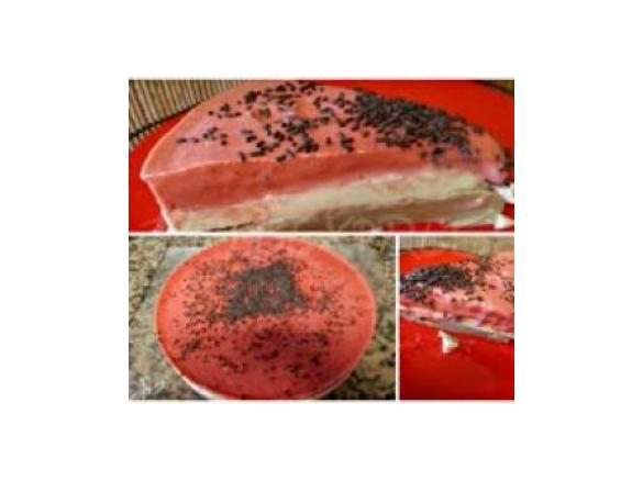 Tarte de 2 chocolates e morango