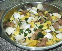 Carne de porco à alentejana