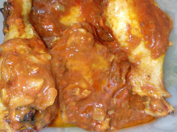 Pernas de frango caramelizadas