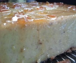 Sobremesa de banana com bolacha e caramelo