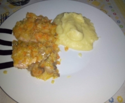 Papelotes de salmão com legumes