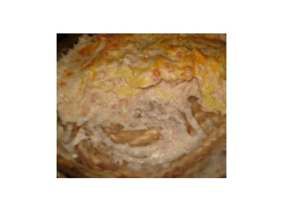 TORTELINIS DE QUEIJO GARTINADOS COM 4 QUEIJOS