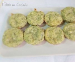 muffins de espinafres e feta