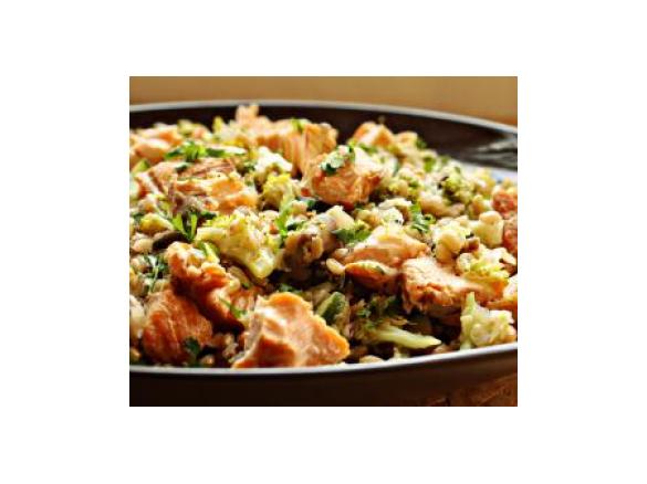 Salada de Espelta e Salmão