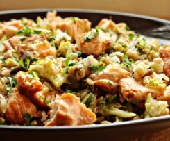 Salada de Espelta e Salmão