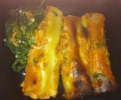 Canneloni com carne picada e grelos