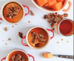Pudim de abóbora com laranja e requeijão