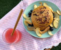 Panquecas de cenoura com pepitas de cacau
