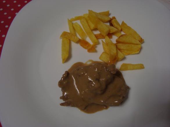 Bifes com molho de café