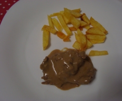 Bifes com molho de café