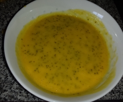 Sobremesa saudável Manga/chia/leite de coco