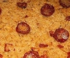 Arroz de frango no forno