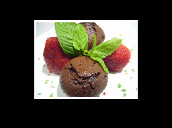 vulcões de chocolate