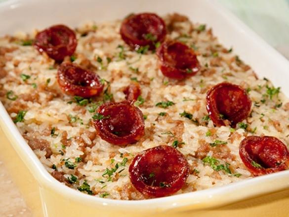 Empadão de Carne com Arroz