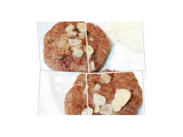 Hamburguer ao Alho na Varoma com Arroz