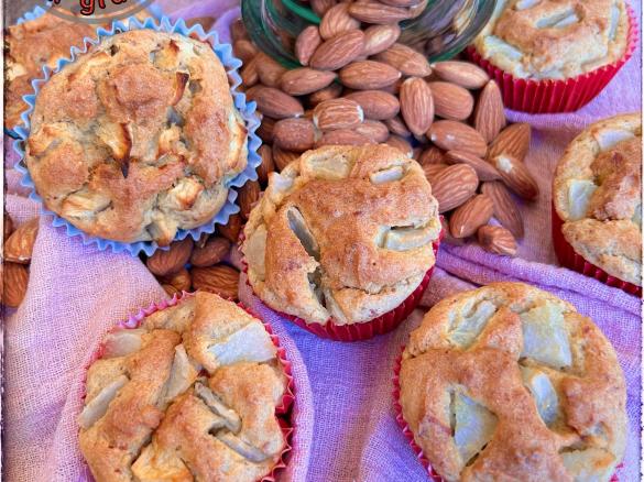 Queques de amêndoa e maçã sem glúten