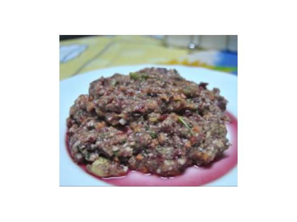 Salada de abacate com  beterraba