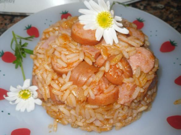 arroz de salsichas