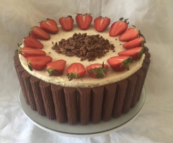 Bolo Yogurette/ Bolo de chocolate-iogurte-morango