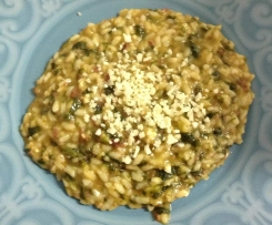 Risoto Alheira Bacon e Espinafres