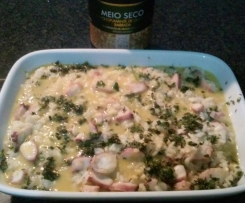 Risoto de polvo com espumante