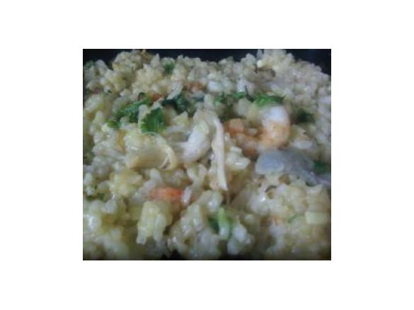 Risotto de Tamboril c Gambas e Queijo de Cabra