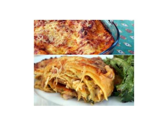 Lasanha de frango assado