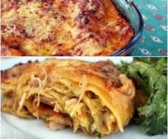 Lasanha de frango assado
