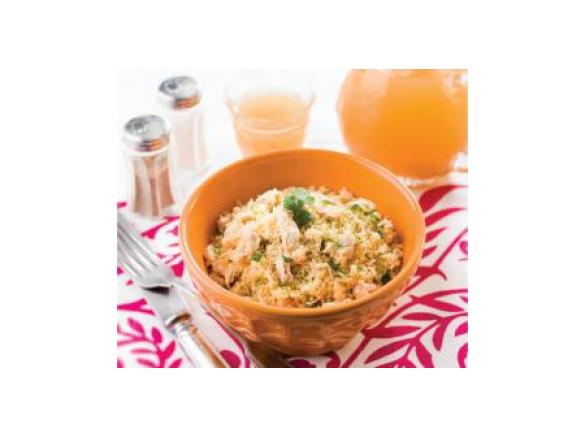 Cuscuz com limão, frango e mel