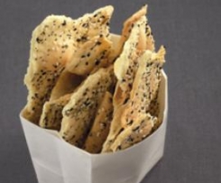 Aperitivos de sementes de sésamo e papoila