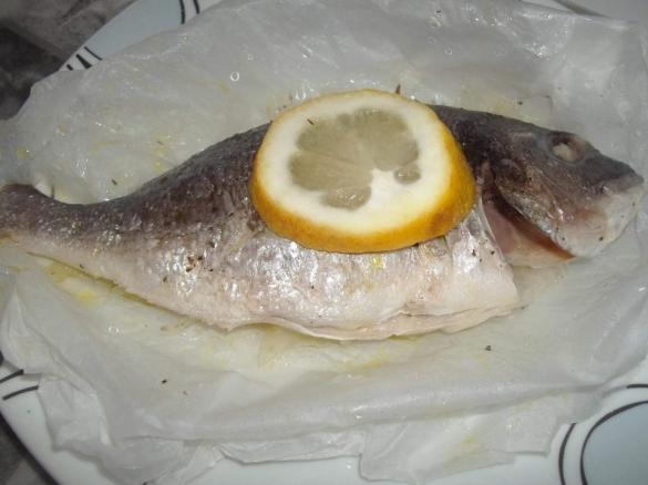 Dourada a vapor com limão