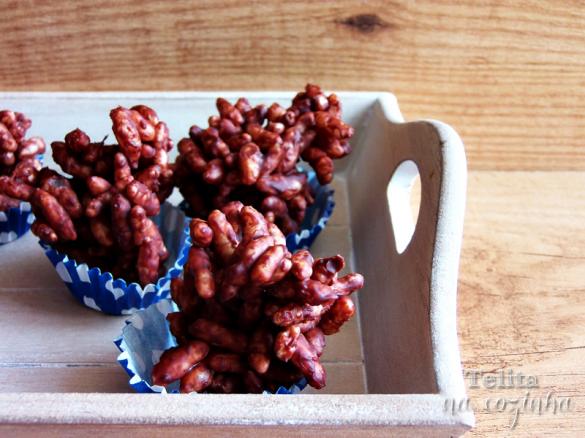 crocantes de arroz e chocolate