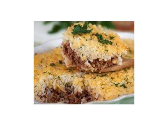 Empadão de carne com Arroz