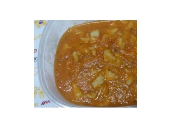 Delícia de lagosta em molho de tomate