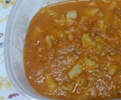 Delícia de lagosta em molho de tomate