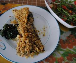 bacalhau com crosta de pão no forno 