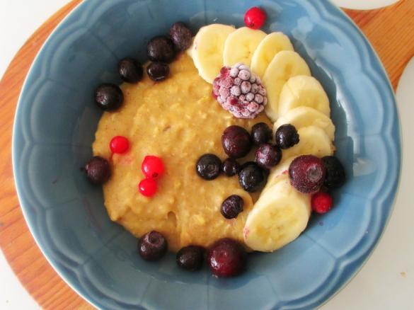 Papas de aveia com batata doce
