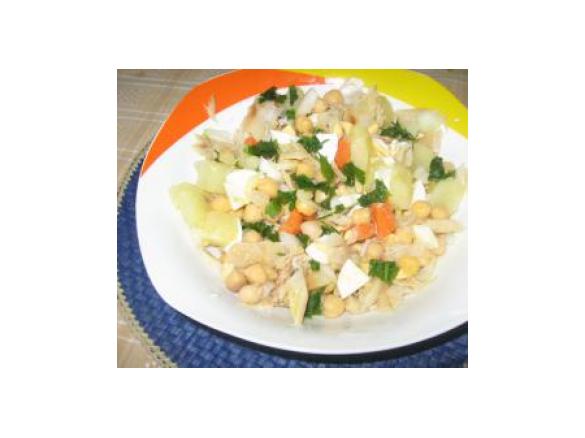 Meia desfeita de bacalhau