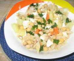 Meia desfeita de bacalhau