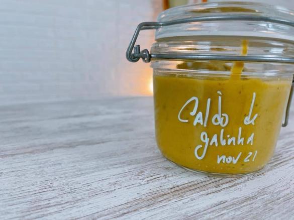 Caldo de galinha e legumes caseiro (5 meses de conservação)