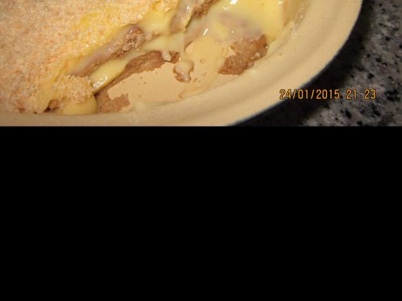 Leite creme com bolacha maria