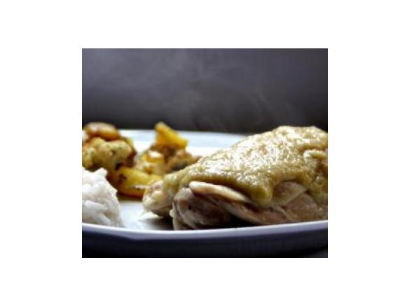 Frango a Vapor com Molho de Mostarda e Porto