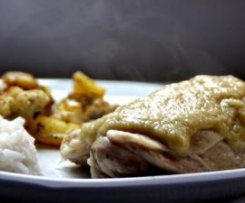 Frango a Vapor com Molho de Mostarda e Porto