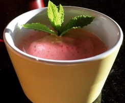 Gelado de morango e menta