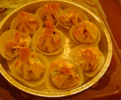 Cestinhos de Morçela ou Alheira em massa Filo