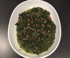 Salteado de cogumelos com espinafres Vegan