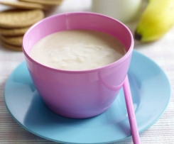 Papa de fruta com iogurte