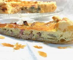 Quiche de frango e cogumelos